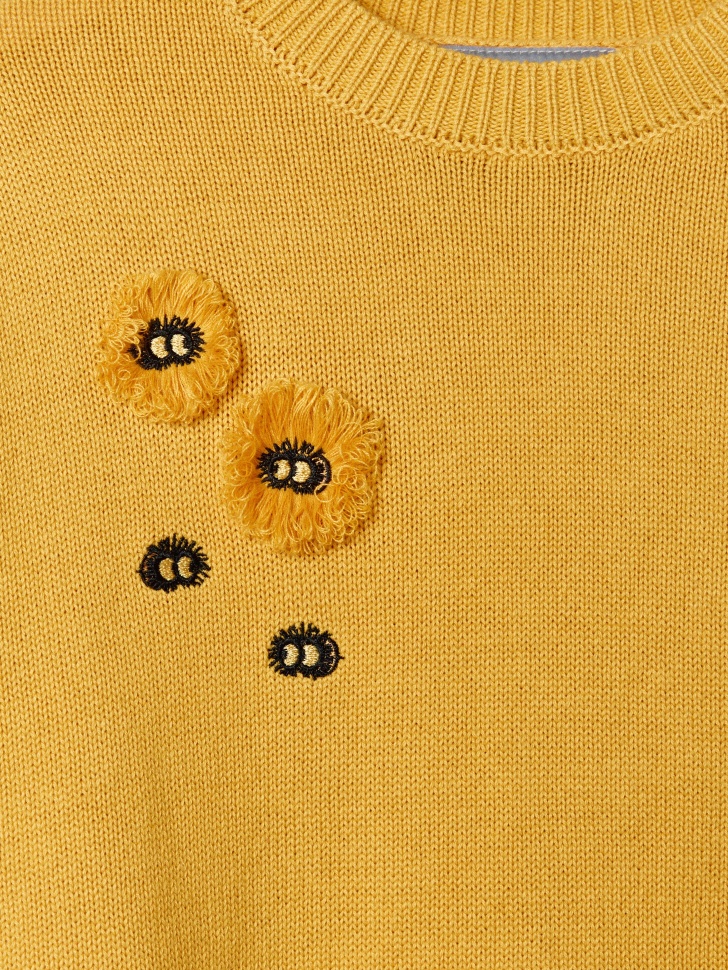 вязаный джемпер с вышивкой  x союзмультфильм от бренда sela вид слева