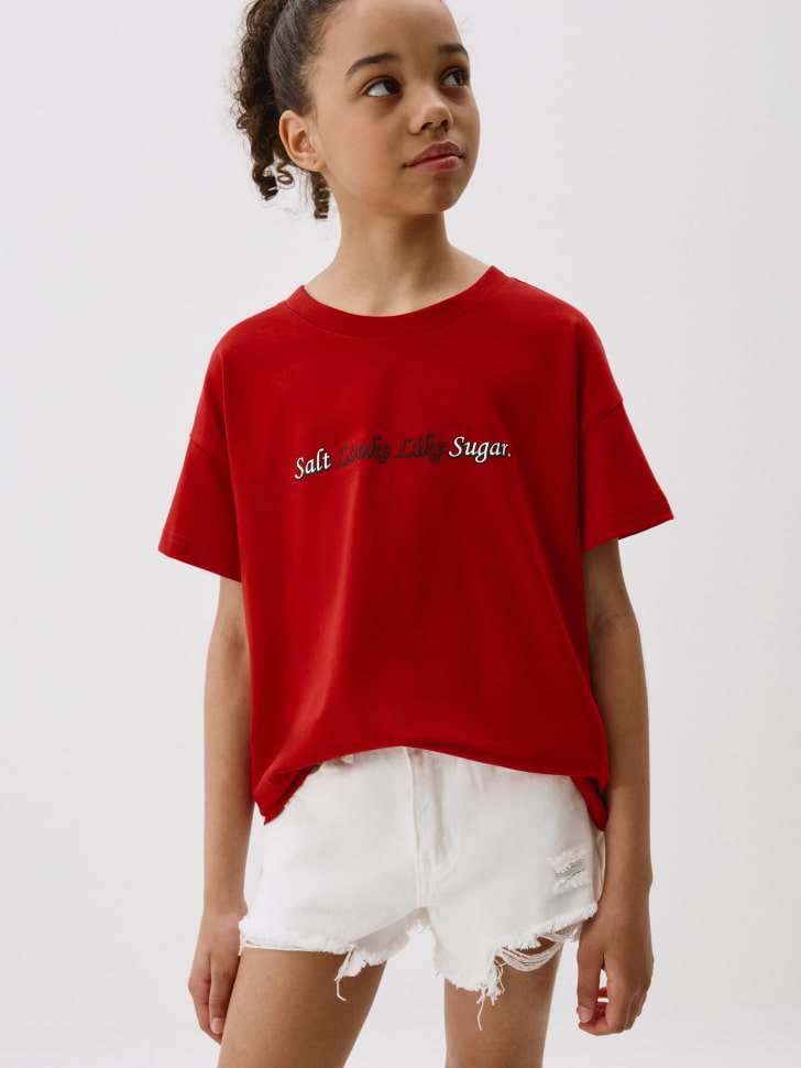 

Футболка с принтом для девочек