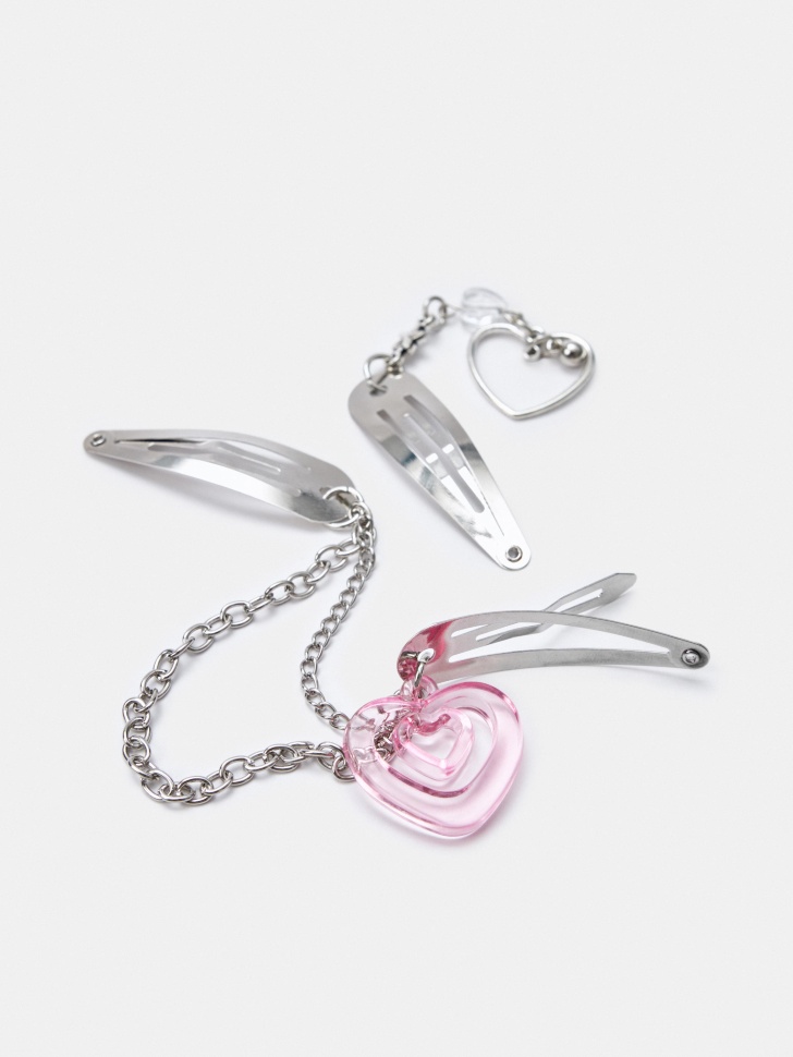 набор заколок клик-клак для девочек, 3 шт. от бренда sela вид слева