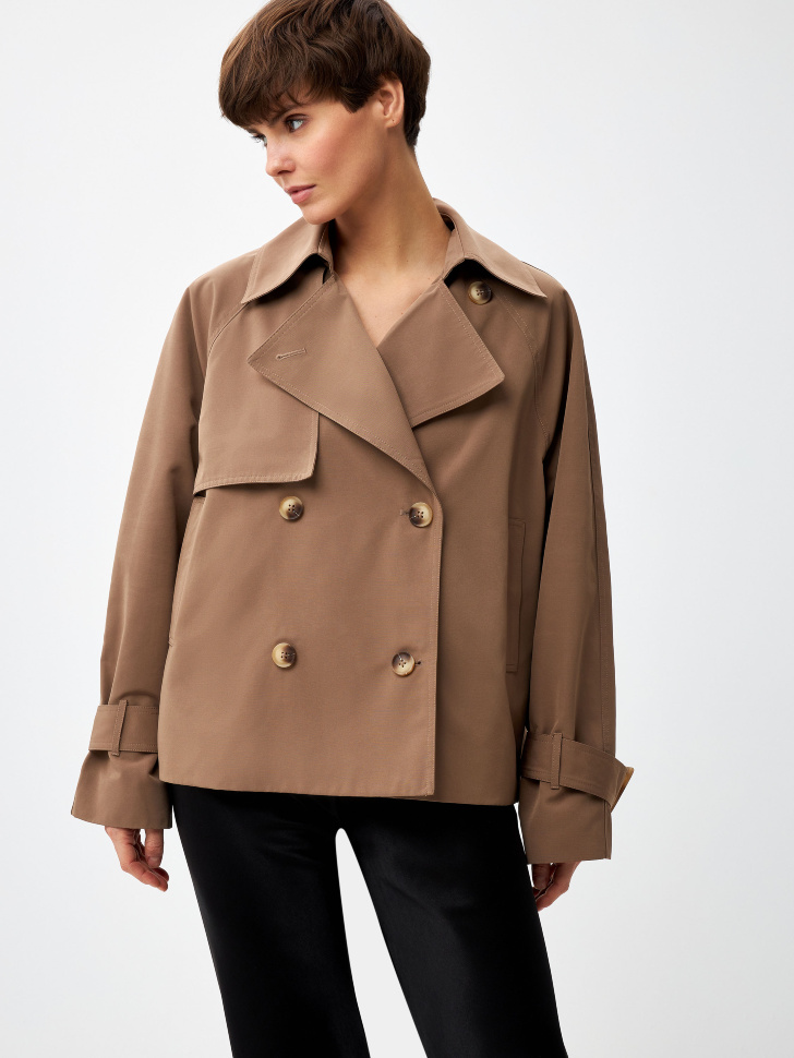 

Короткий тренч оверсайз