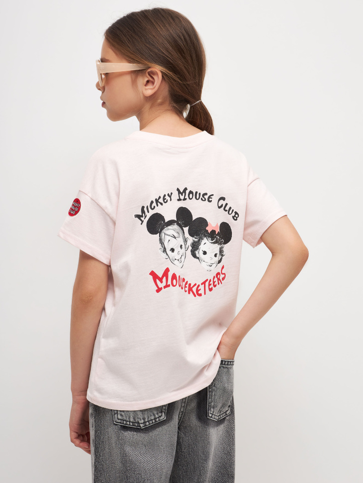 

Футболка с принтом Disney Mickey Mouse для девочек, Розовый