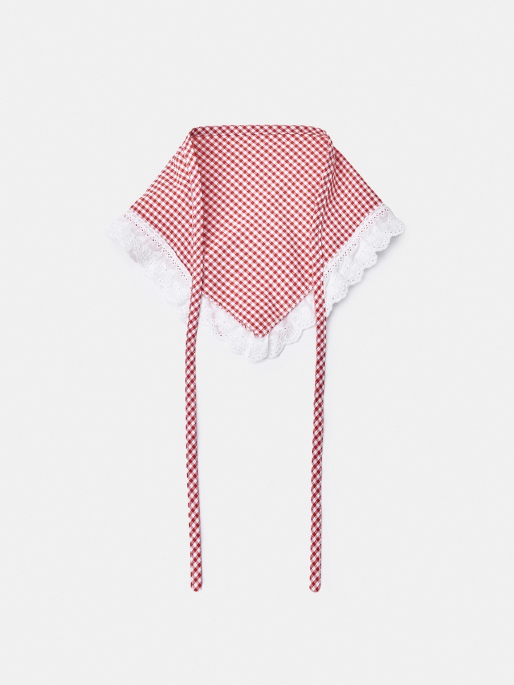 Косынка Sela в клетку для девочек, разноцветный, арт. 44969