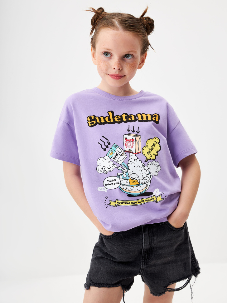 

Футболка с принтом Gudetama для девочек