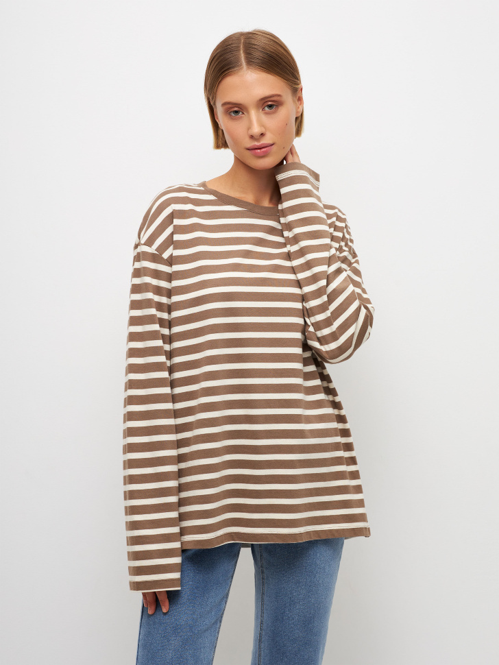 

Лонгслив ANNA OVERSIZE FIT, Коричневый