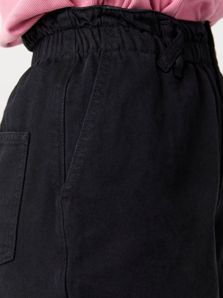 Твиловые шорты на резинке (черный, XXS) sela 4640078309719 - фото 4