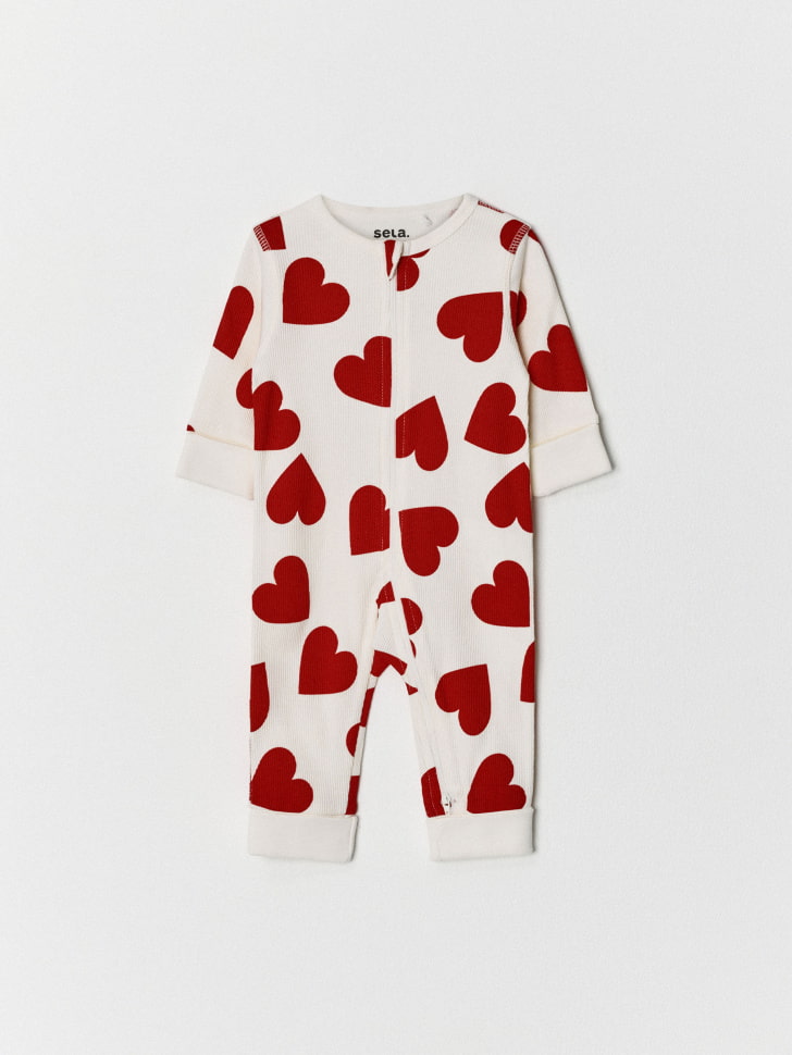 

Трикотажный комбинезон с принтом для малышей