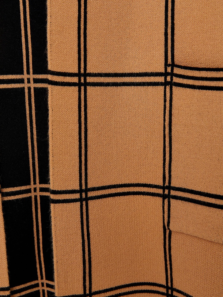 Вязаное пальто с капюшоном для девочек (черный, 146/ 11-12 YEARS) sela 4640078766444 - фото 3