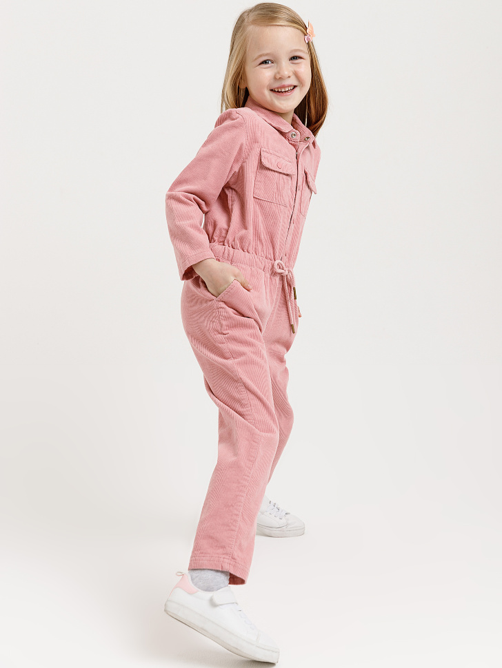 вельветовый комбинезон для девочек (розовый, 92/ 2-3 YEARS)