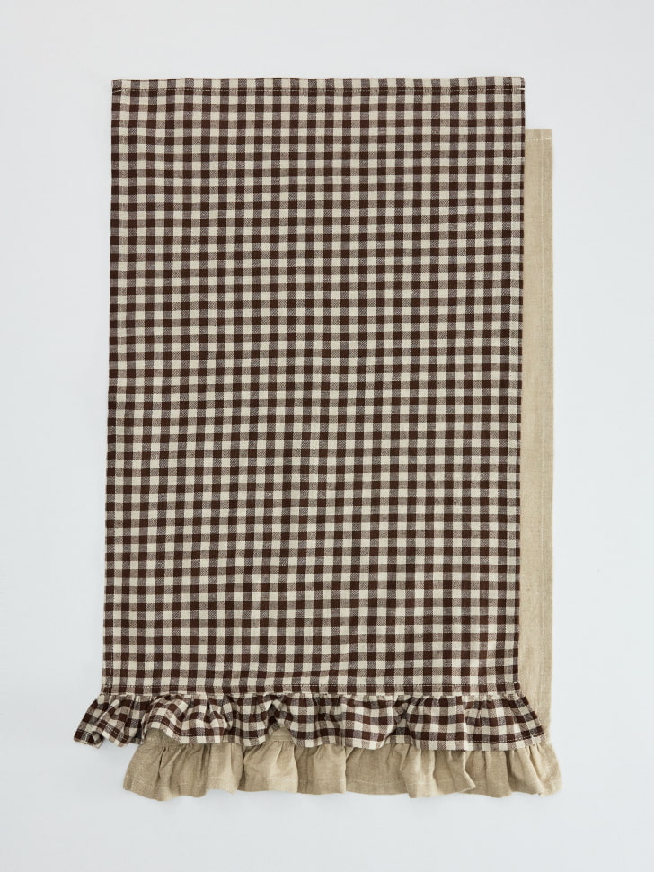 Набор из 2 кухонных полотенец, коричневый, бежевый, арт. kit001