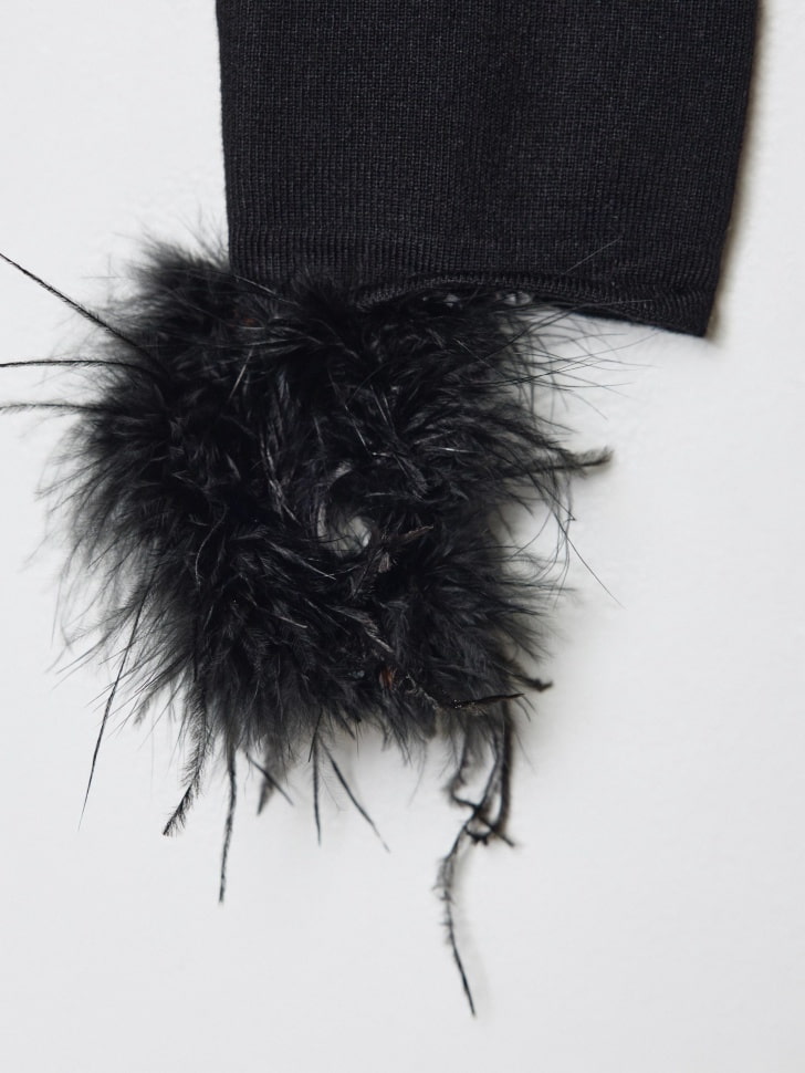 вязаный кардиган с перьями для девочек 4610517110022 по низкой цене