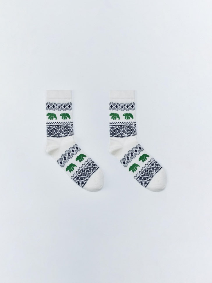 длинные вязаные носки новогодние 4610517194169 фотография