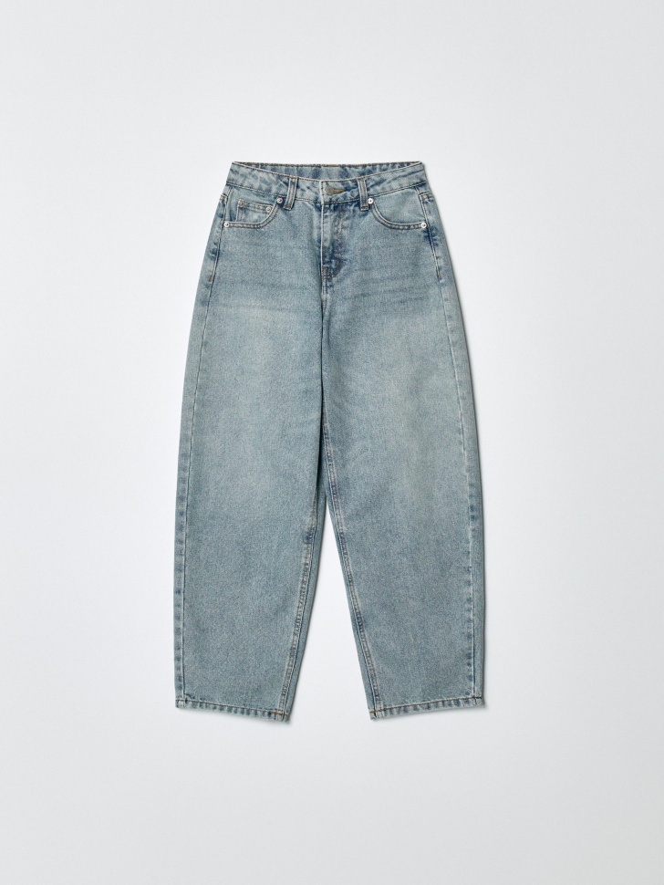 винтажные джинсы baggy fit для девочек от бренда sela вид слева