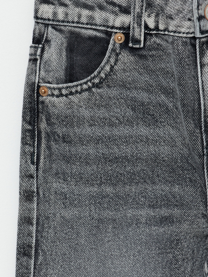Рваные широкие джинсы для девочек (серый, 110/ 5-6 YEARS) от Sela
