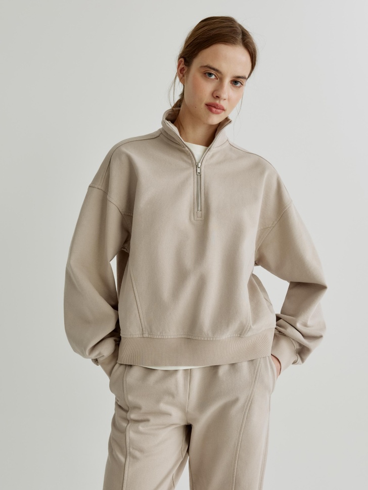 свитшот с высоким воротником на молнии 4610517690807 фотография