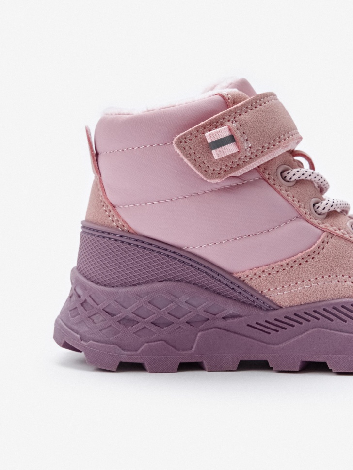 комбинированные ботинки для девочек из россии вид сбоку