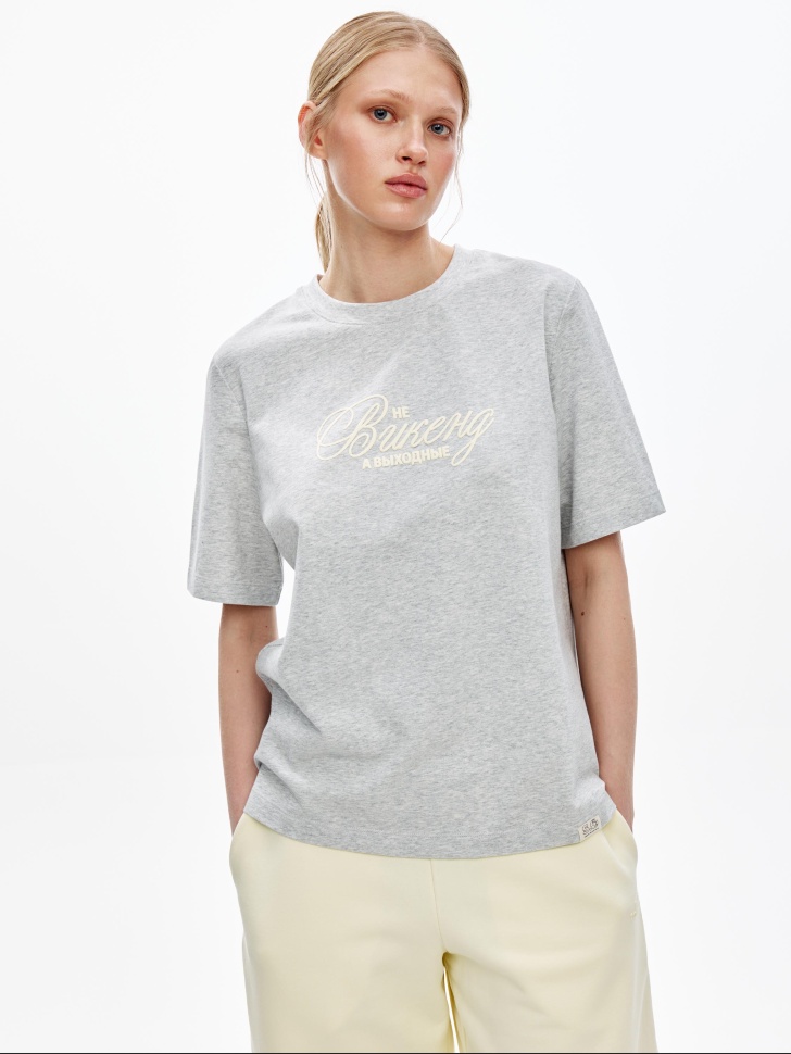 Футболка SELA x Яндекс Путешествия, серый, арт. 52026