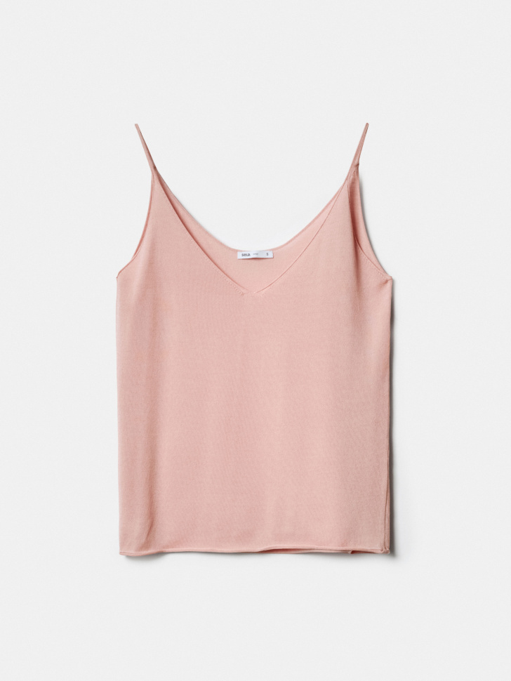 Топ Sela вязаный, розовый, арт. 52580
