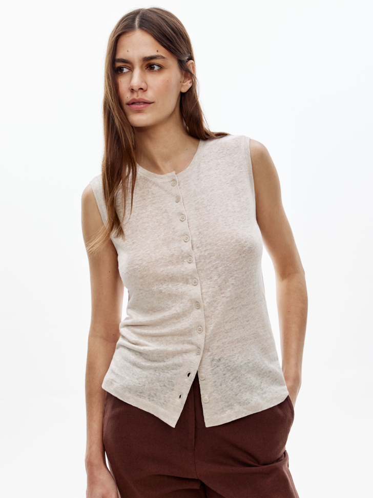 

Топ на пуговицах из льна, SL6805010228