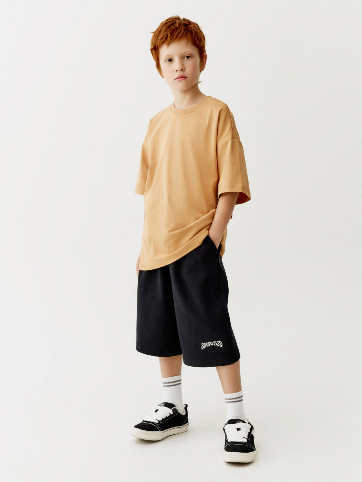 удлиненные шорты с вышивкой для мальчиков 4610517738370 фотография