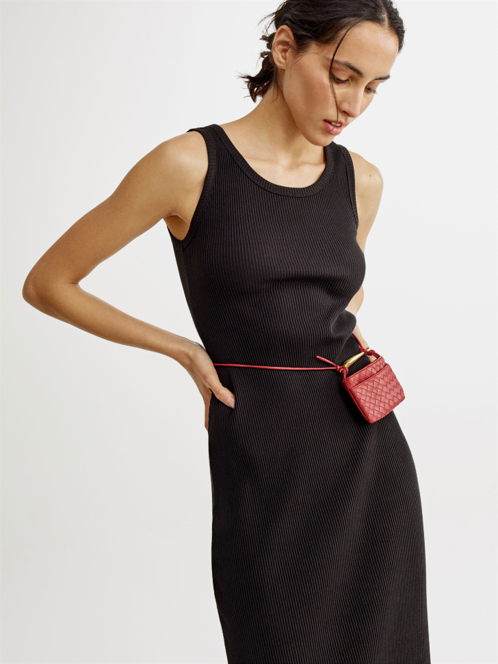 платье трикотажное макси от бренда sela вид слева