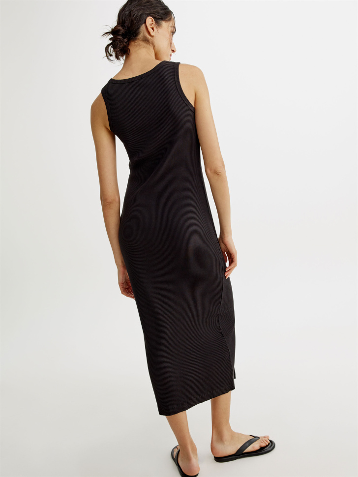 платье трикотажное макси из россии вид сбоку