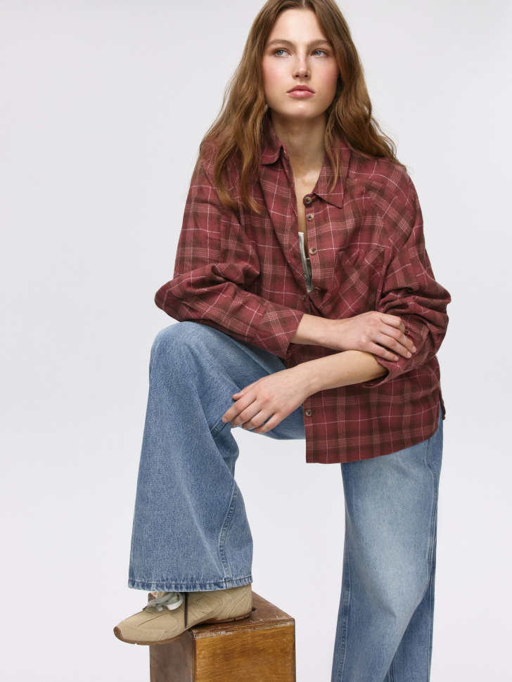 Рубашка оверсайз из хлопка, арт. 2357