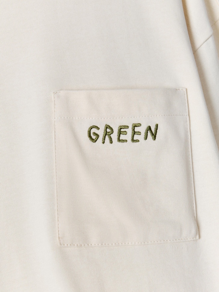 лонгслив оверсайз с вышивкой от бренда sela вид слева