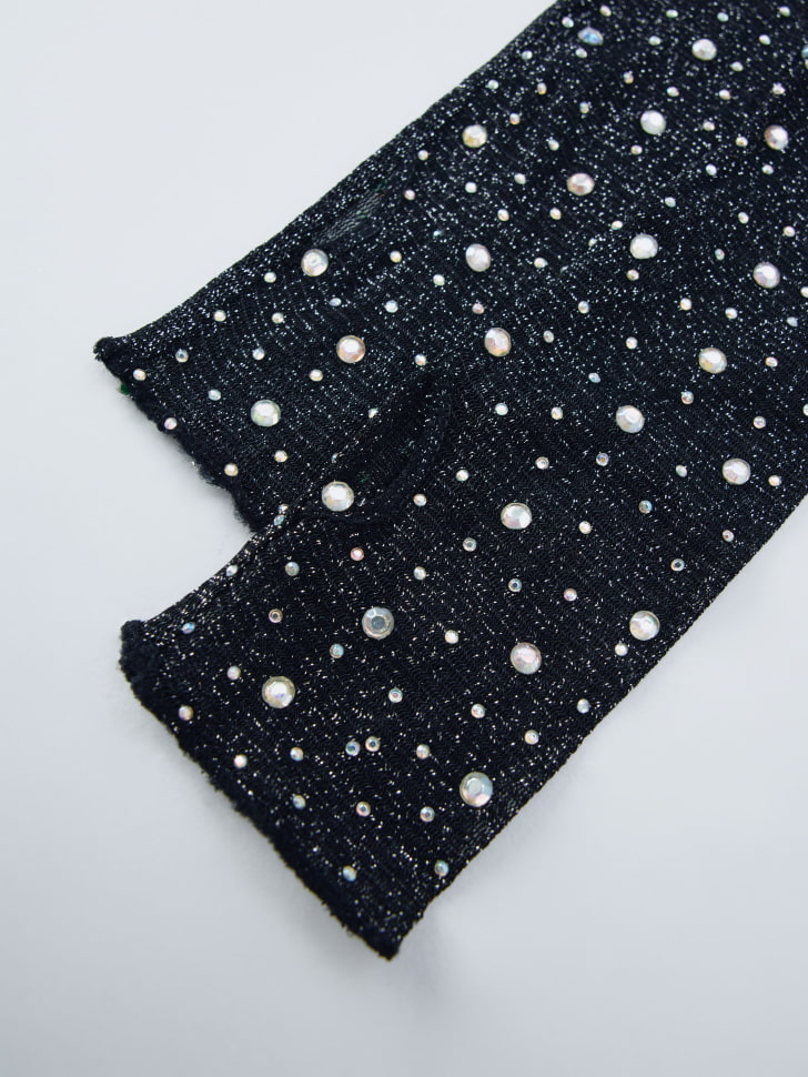 митенки со стразами для девочек 4610517153883 по акции