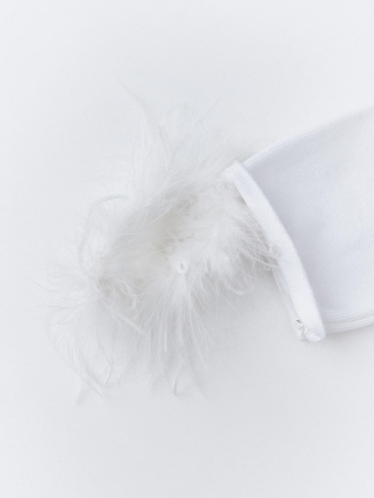 вязаный кардиган с перьями для девочек 4610517109965 купить с доставкой