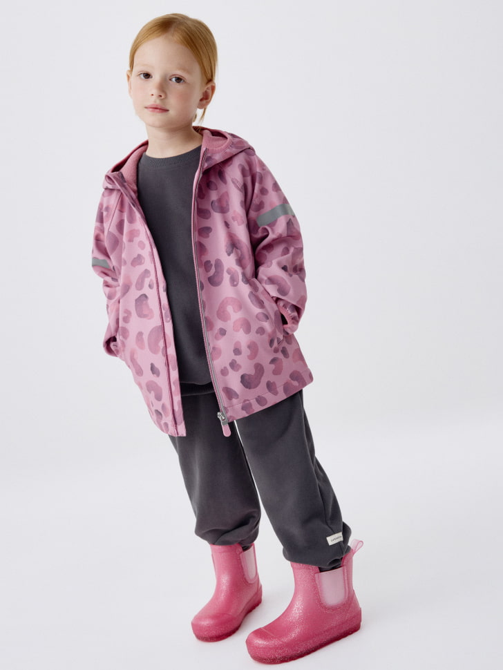 ветровка softshell на флисе для девочек 4680704766349 по акции