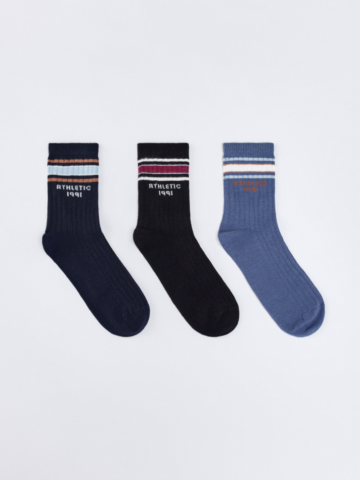 Набор из 3 пар носков Sela для мальчиков, разноцветный, арт. 35141