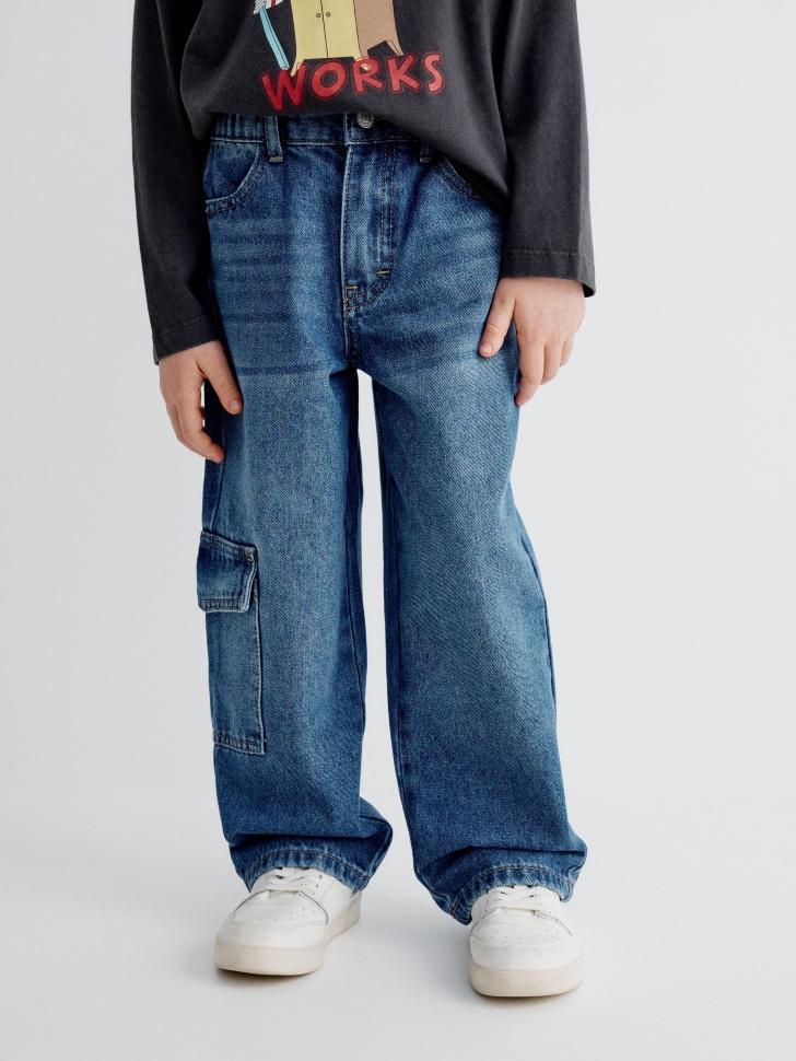 Джинсы SELA Cargo, синий, арт. 35424