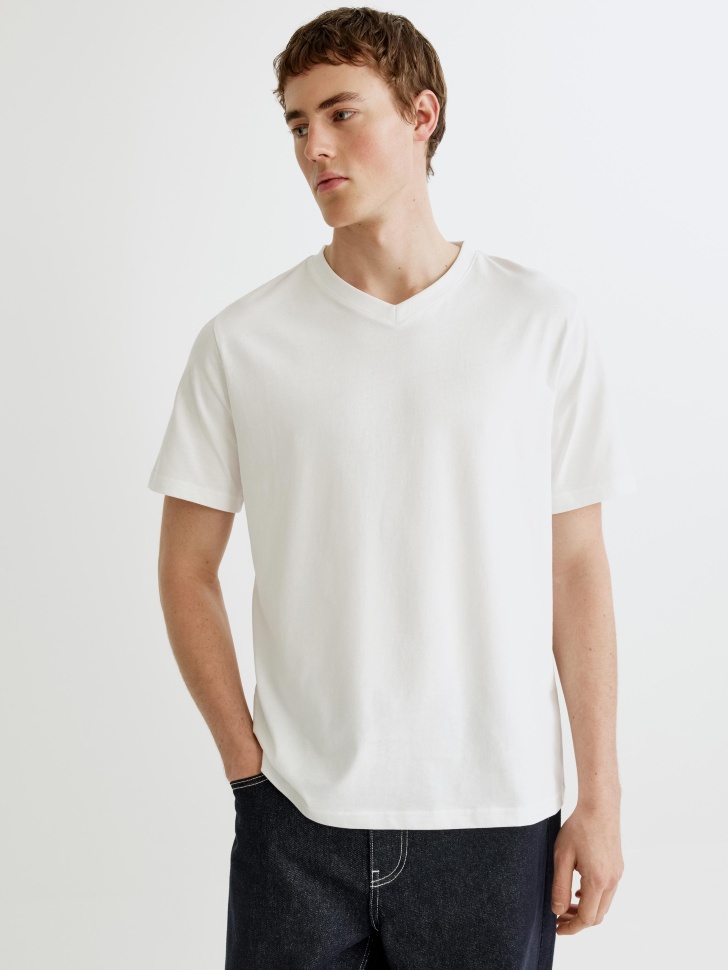 Футболка Sela Mark Regular Fit, белый, арт. 35036