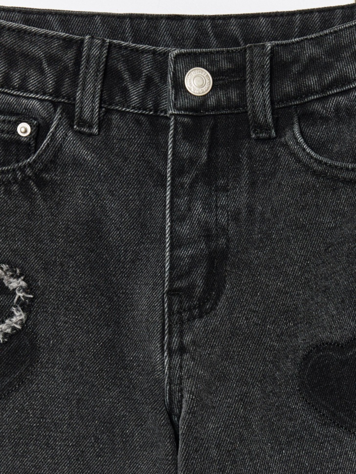 широкие джинсы с аппликацией для девочек по цене 2299 руб вид справа