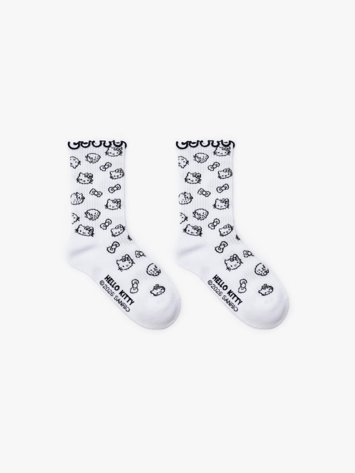 носки с жаккардовой вышивкой hello kitty 4610517885296 фотография