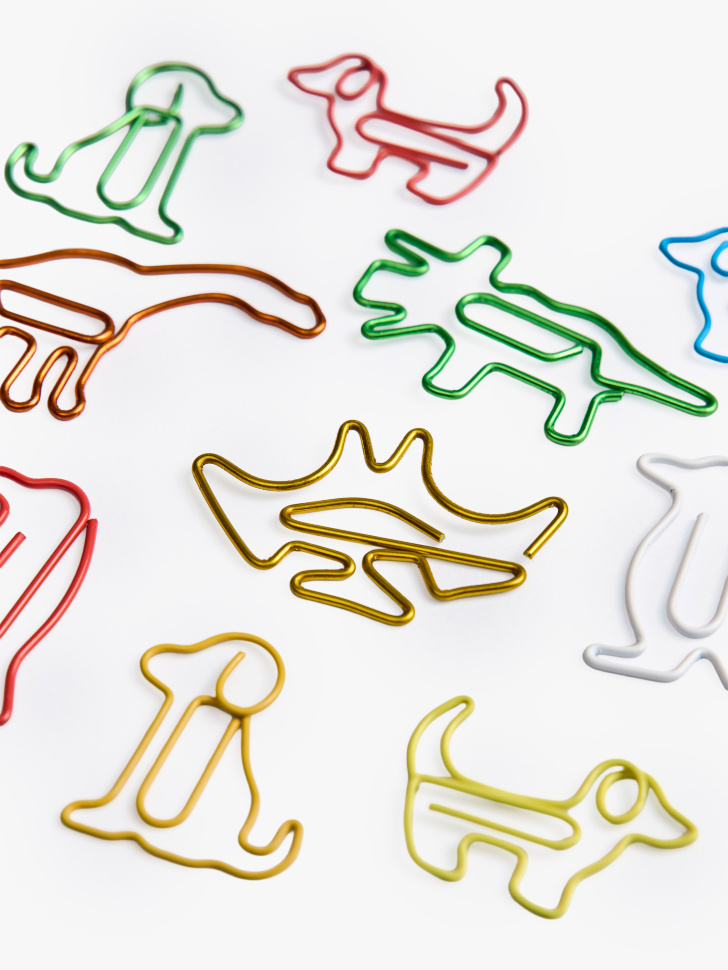 Набор фигурных канцелярских скрепок