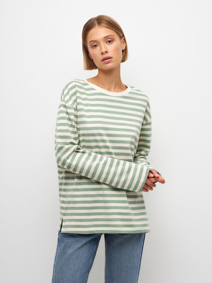 

Лонгслив ANNA OVERSIZE FIT, Зеленый