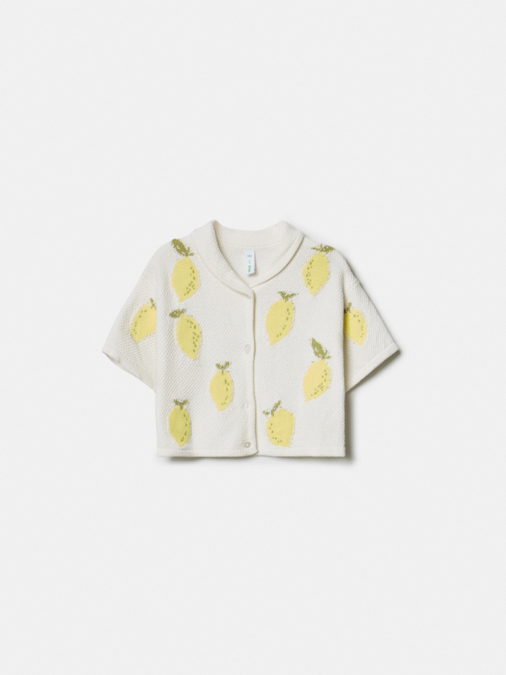 Вязаная рубашка с коротким рукавом для девочек SELA, разноцветный, арт. 49866