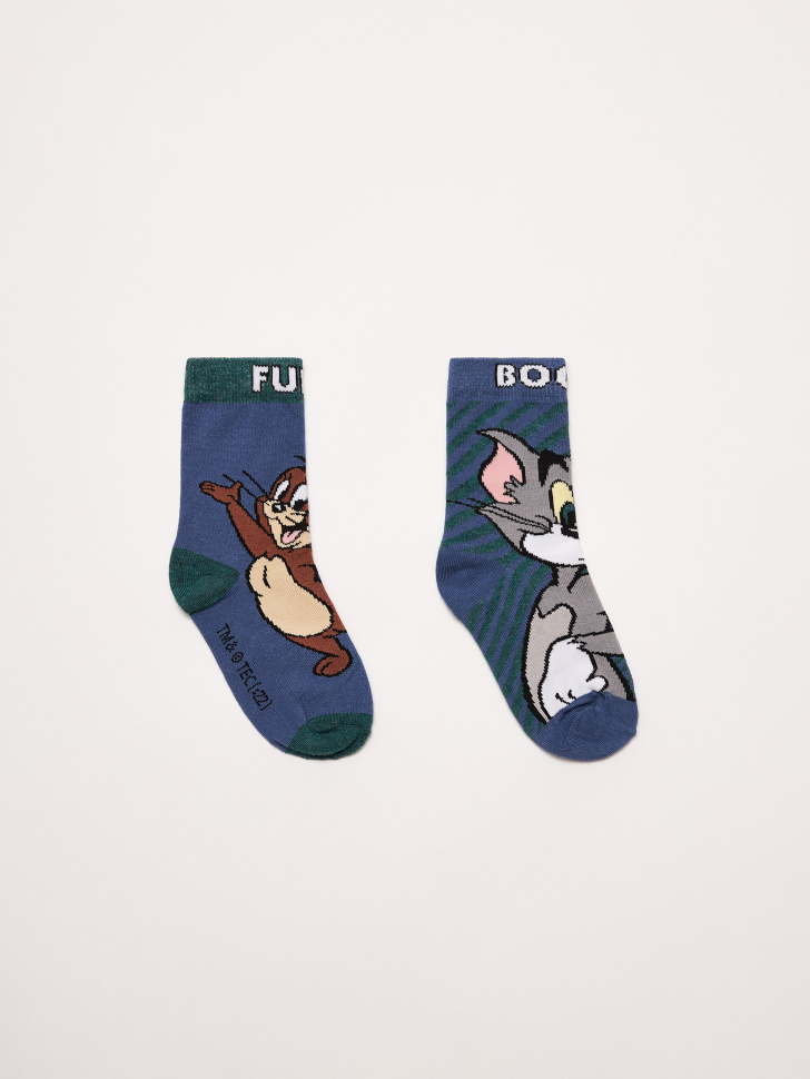 Набор из 2 пар носков с принтом Tom and Jerry для мальчиков (принт, 17-18)
