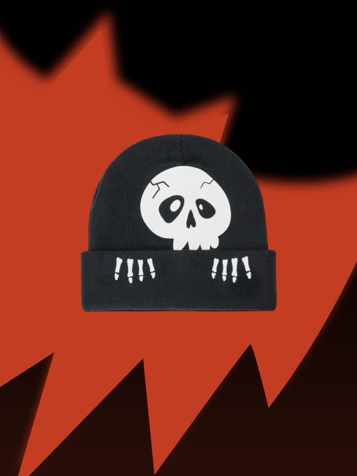 

Вязаная шапка со светящимся в темноте принтом Halloween детская