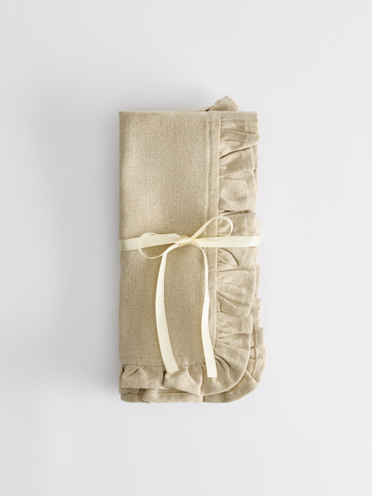 Салфетка сервировочная из хлопка и льна, бежевый, арт. n/a