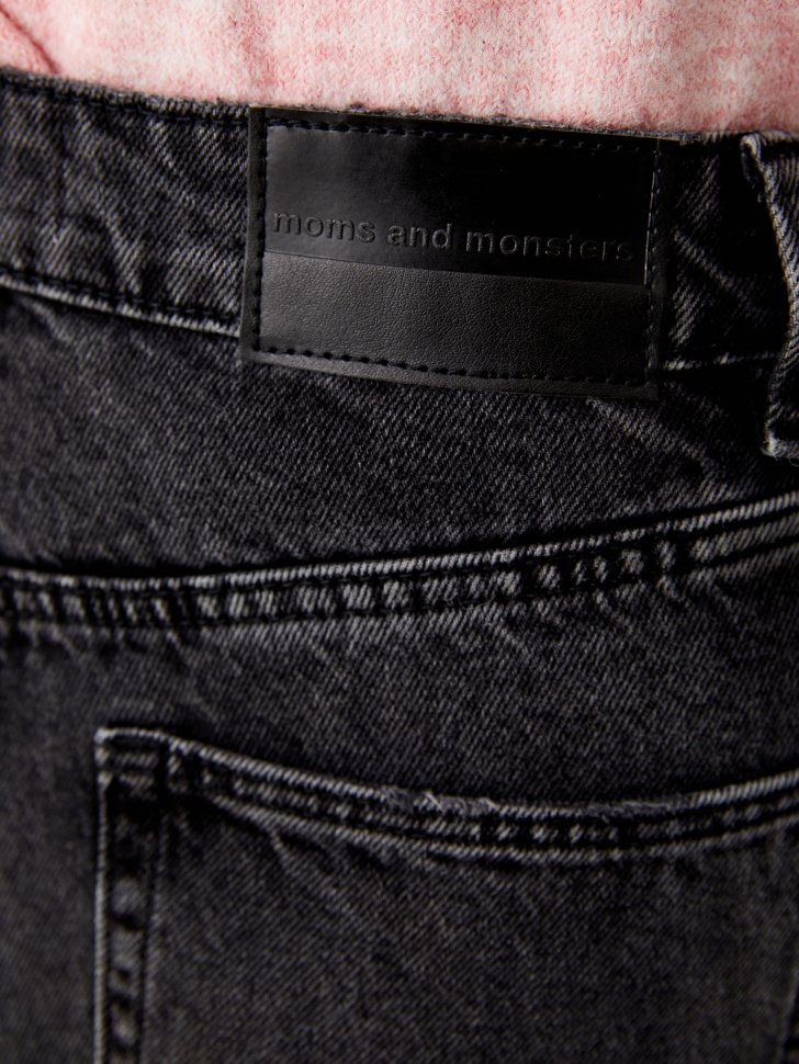 Укороченные джинсы Mom fit (серый, XXS) от Sela
