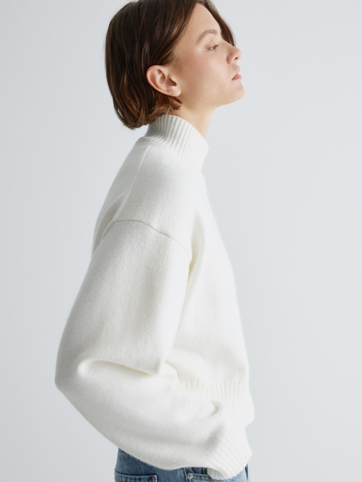 укороченный вязаный джемпер с содержанием шерсти 4610517268259 по низкой цене