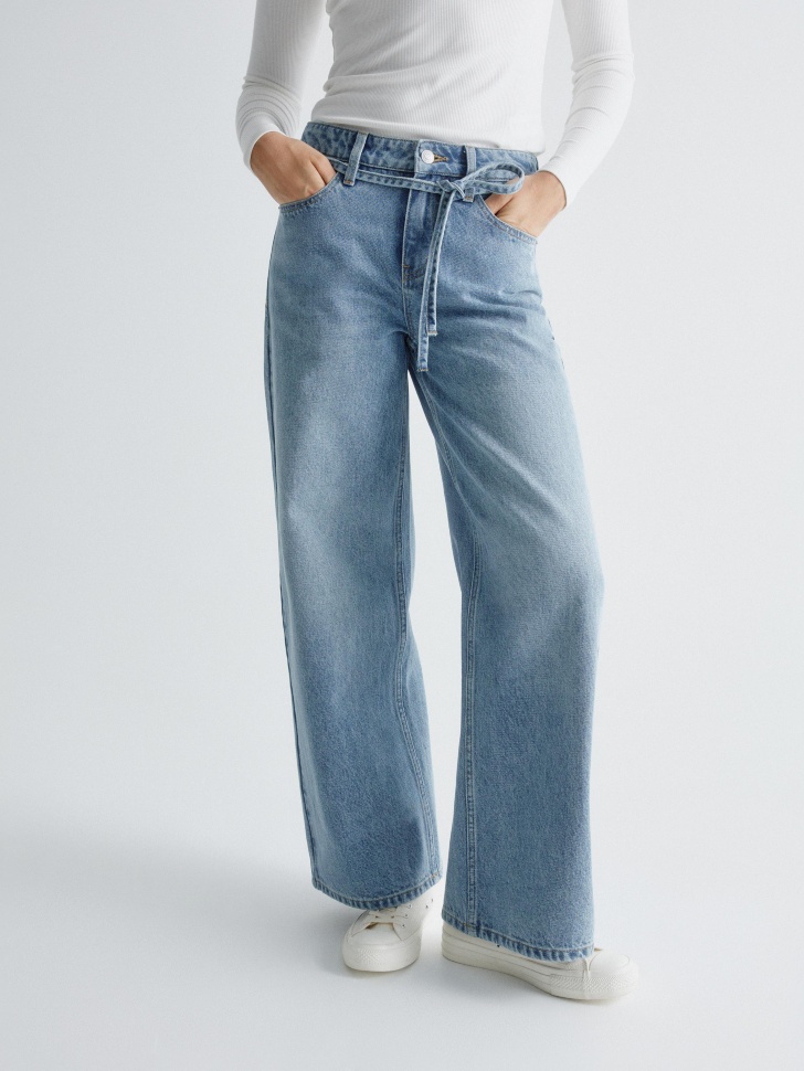 джинсы wide leg с поясом 4610517241641 в интернет магазине
