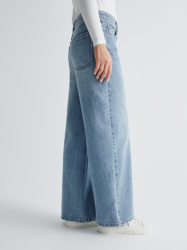 джинсы wide leg с поясом 4610517241641 купить с доставкой