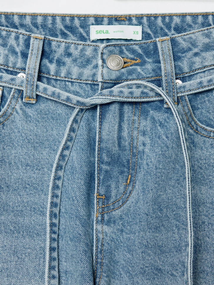 джинсы wide leg с поясом 4610517241641 по распродаже