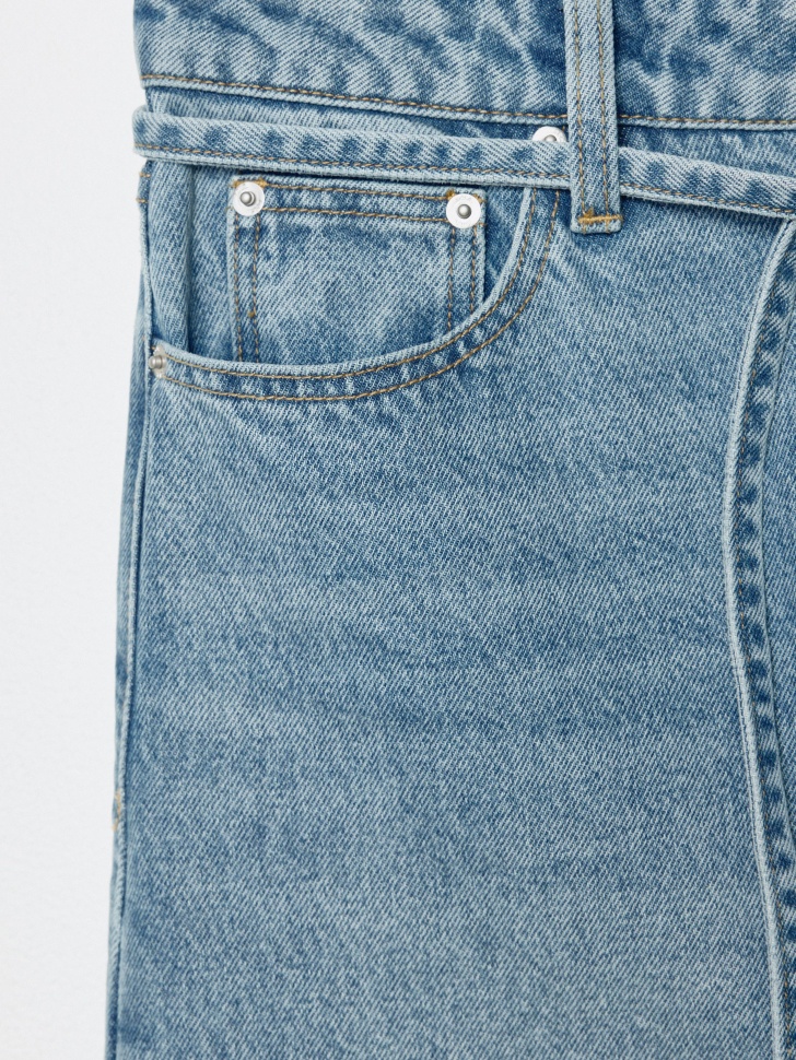 джинсы wide leg с поясом 4610517241641 на официальном сайте