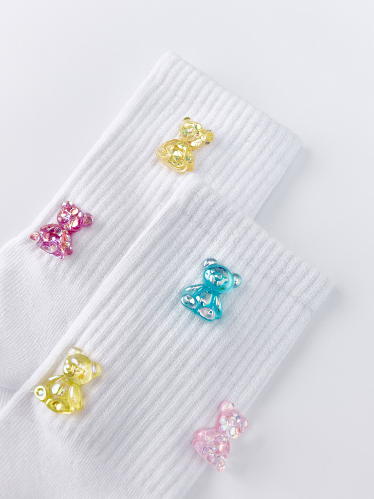 носки с декором для девочек от бренда sela вид слева