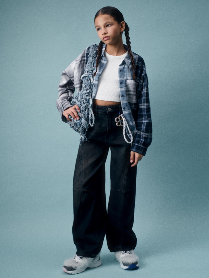

Винтажные джинсы Baggy Fit для девочек