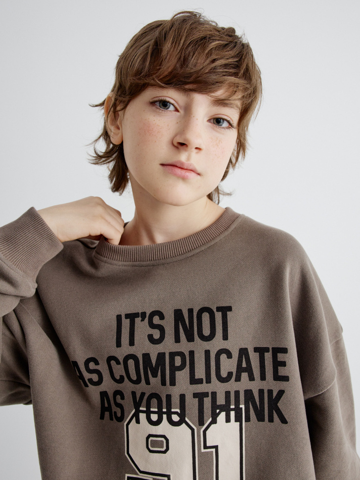 свитшот с принтом для мальчиков 4610517155252 в интернет магазине